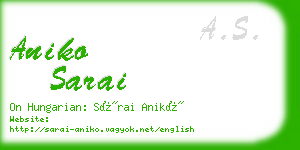 aniko sarai business card